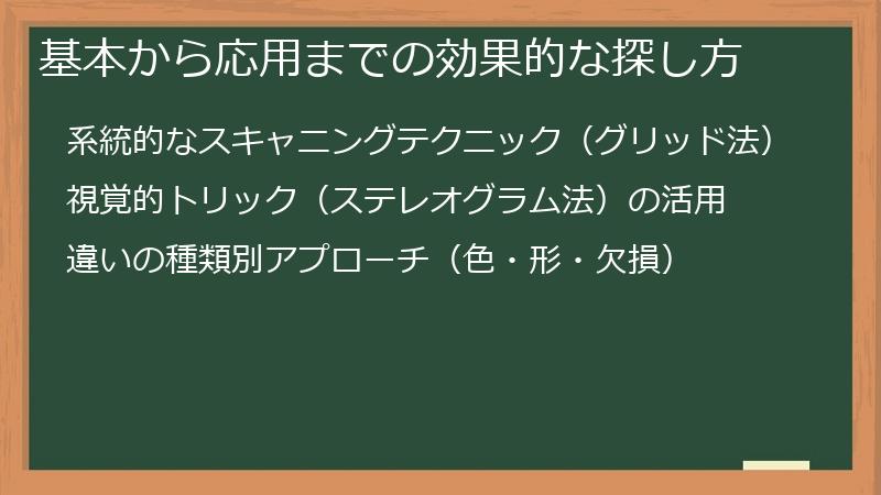 基本から応用までの効果的な探し方