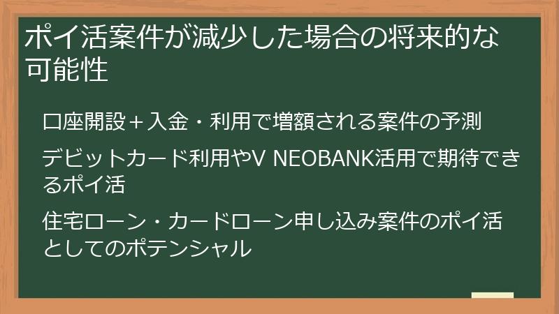 ポイ活案件が減少した場合の将来的な可能性