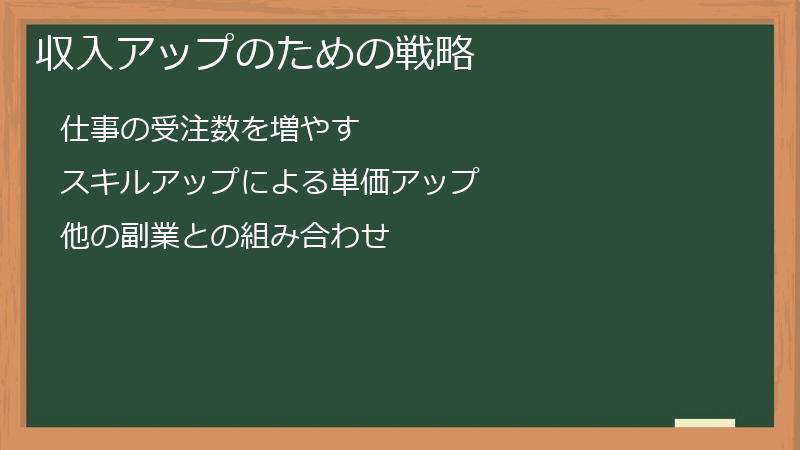 収入アップのための戦略