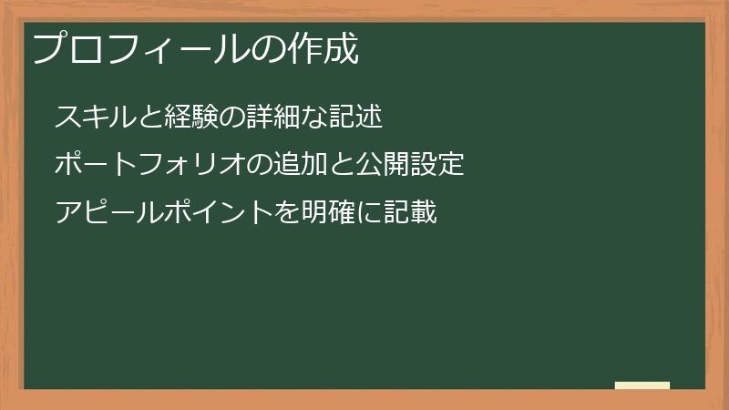 プロフィールの作成