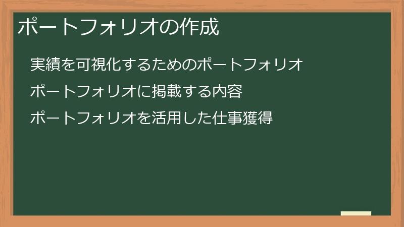 ポートフォリオの作成