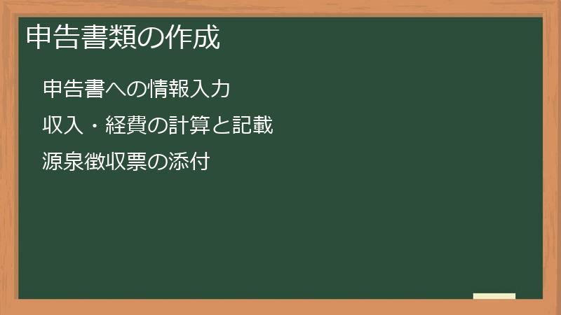 申告書類の作成