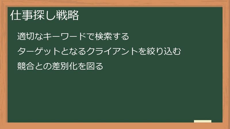 仕事探し戦略