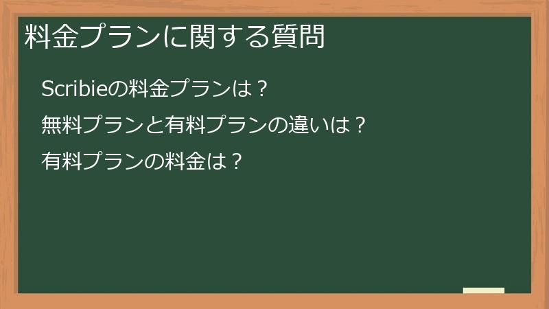 料金プランに関する質問