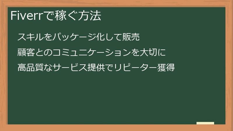 Fiverrで稼ぐ方法