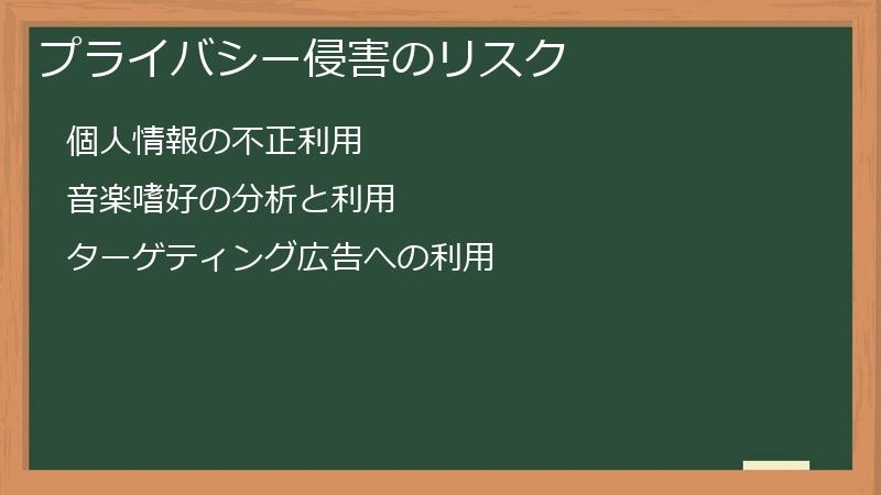 プライバシー侵害のリスク