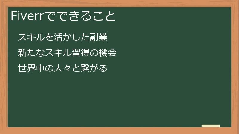 Fiverrでできること