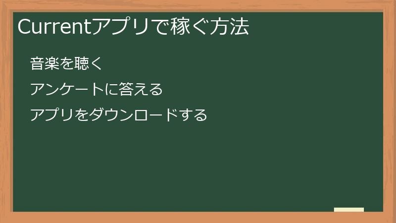 Currentアプリで稼ぐ方法