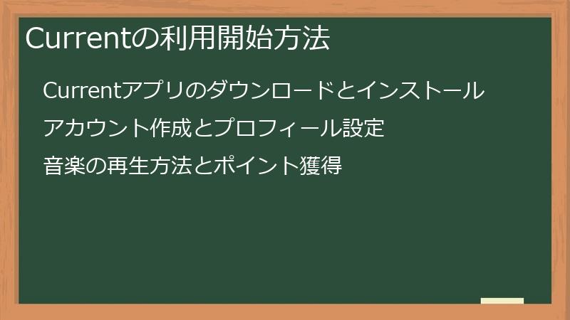 Currentの利用開始方法