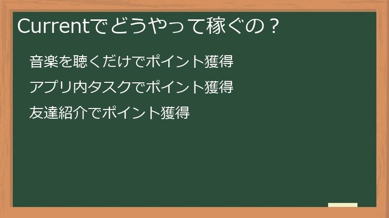 Currentでどうやって稼ぐの?