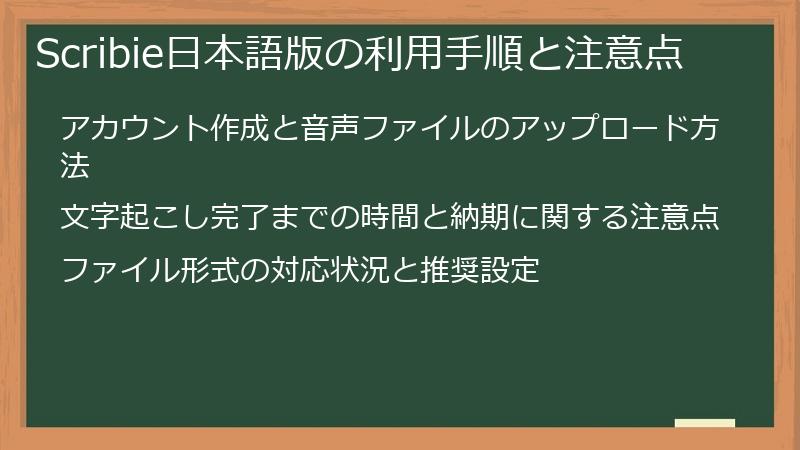 Scribie日本語版の利用手順と注意点