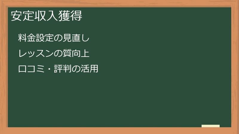 安定収入獲得