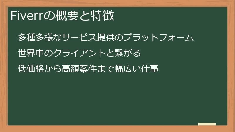 Fiverrの概要と特徴