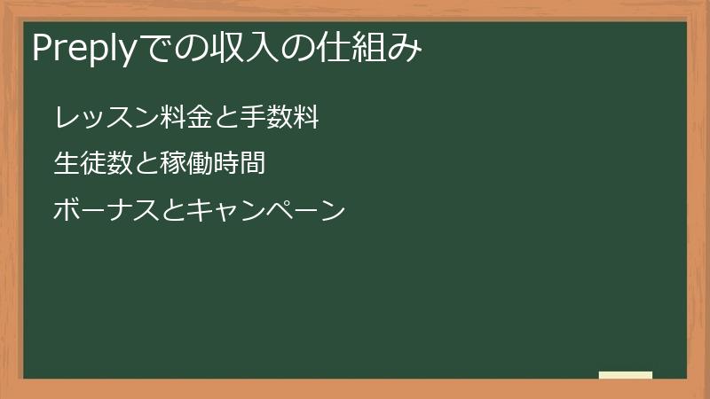 Preplyでの収入の仕組み