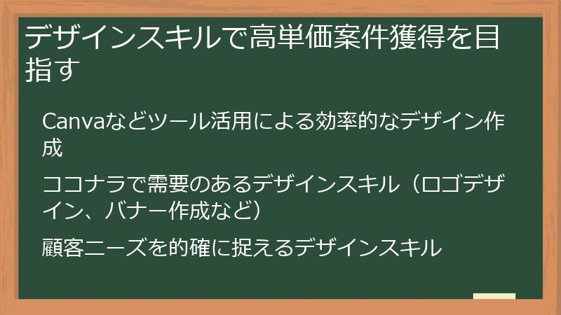 デザインスキルで高単価案件獲得を目指す