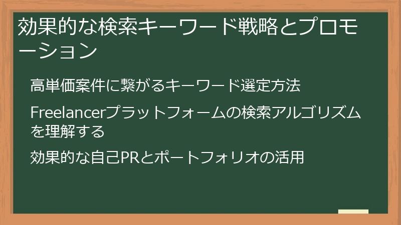 効果的な検索キーワード戦略とプロモーション