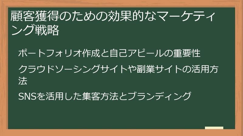 顧客獲得のための効果的なマーケティング戦略