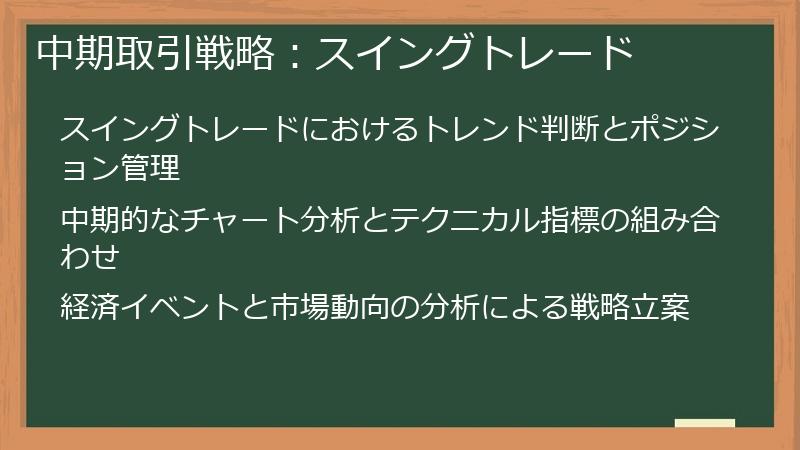 中期取引戦略：スイングトレード