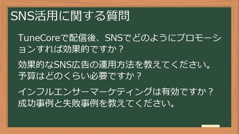 SNS活用に関する質問