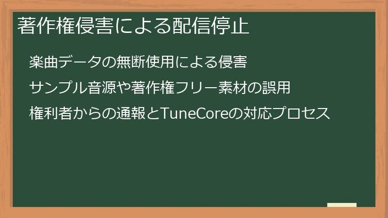 著作権侵害による配信停止