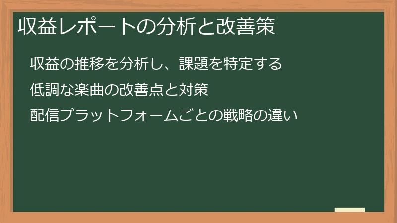 収益レポートの分析と改善策