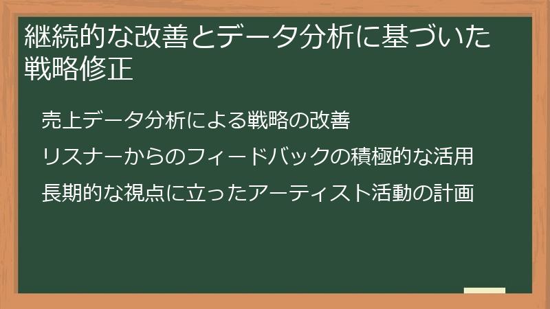 継続的な改善とデータ分析に基づいた戦略修正